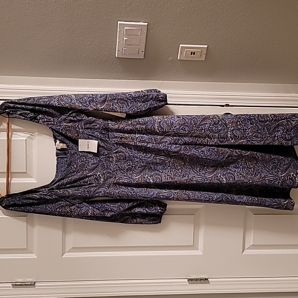 Forever 21 Women's blue parsley slit dress size Large